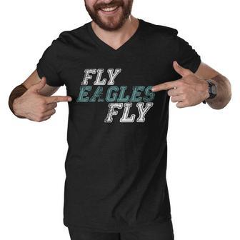 Retro Fly Eagles Fly Men V-Neck Tshirt - Monsterry AU