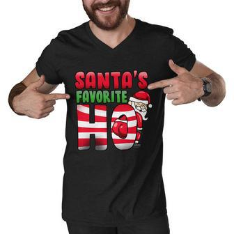 Santas Favorite Ho Funny X-Mas Tshirt Men V-Neck Tshirt - Monsterry DE