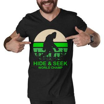 Sasquatch Hide And Seek World Champion V2 Men V-Neck Tshirt - Monsterry DE