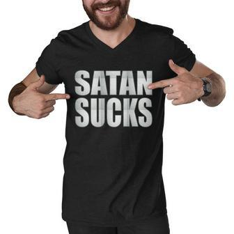 Satan Sucks Tshirt Men V-Neck Tshirt - Monsterry AU
