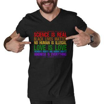 Science Is Real Men V-Neck Tshirt - Monsterry