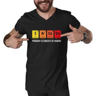 Science Sarcasm S Ar Ca Sm Primary Elements Of Humor Tshirt Men V-Neck Tshirt - Monsterry AU