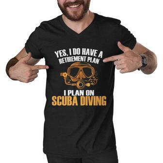 Scuba Diving Retirement Plan Men V-Neck Tshirt - Monsterry CA