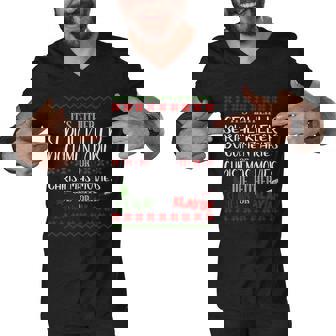 Serial Killer Document Christmas Movies Sleighin Or Slayin Ugly Men V-Neck Tshirt - Monsterry