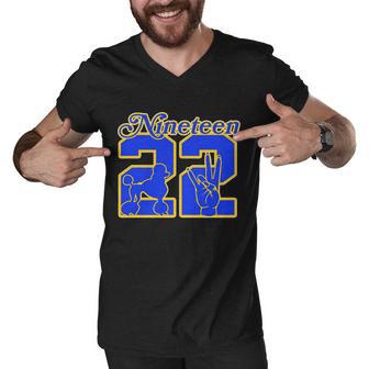 Sigma Nineteen 22 Gamma Rho Men V-Neck Tshirt - Monsterry