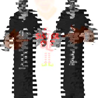 Sister Elf Christmas Men V-Neck Tshirt - Monsterry