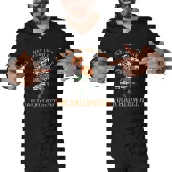 Skeleton Skull Flower Its Never Too Early For Halloween Men V-Neck Tshirt - Thegiftio