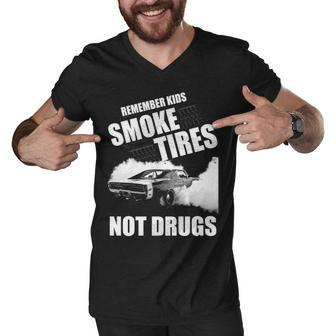 Smoke Tires V2 Men V-Neck Tshirt - Seseable
