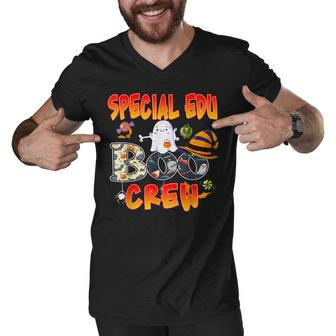 Special Edu Boo Crew Halloween Funny Ghost Teaching Men V-Neck Tshirt - Seseable