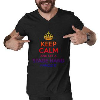 Stage Hand Gift Funny Job Title Profession Birthday Worker Gift Graphic Design Printed Casual Daily Basic Men V-Neck Tshirt - Thegiftio UK