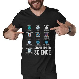 Stand Up For Science Men V-Neck Tshirt - Monsterry