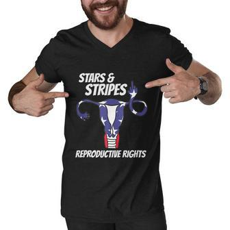 Stars Stripes Reproductive Rights Patriotic 4Th Of July V2 Men V-Neck Tshirt - Monsterry