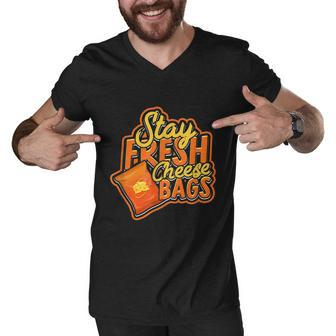 Stay Fresh Cheese Bags Dairy Cream Cheese And Parmesan Men V-Neck Tshirt - Monsterry DE