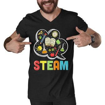 Steam Teacher And Student Back To School Stem Tee Men V-Neck Tshirt - Seseable
