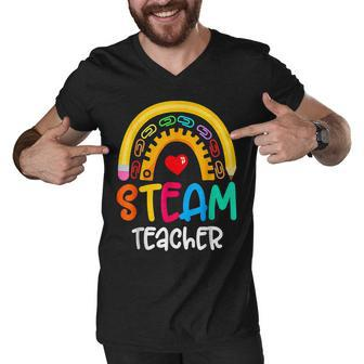 Steam Teacher Squad Team Crew Back To School Stem Special Men V-Neck Tshirt - Seseable
