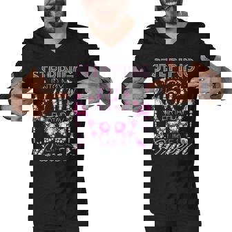 Stepping Into My 60Th Birthday Like A Queen Birthday Boss Men V-Neck Tshirt - Thegiftio UK