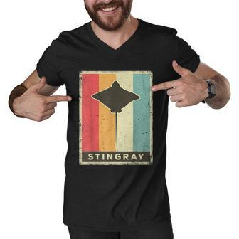 Stingray Lover Vintage Retro Poster Animal Tshirt Men V-Neck Tshirt - Monsterry DE