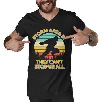 Storm Area 51 They Cant Stop Us All Bigfoot Men V-Neck Tshirt - Monsterry AU