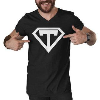 Superhero Teacher Halloween Men Women Men V-Neck Tshirt - Thegiftio UK