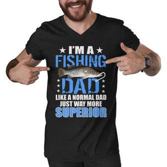 Superior Fishing Dad Tshirt Men V-Neck Tshirt - Monsterry