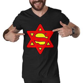 Superjew Super Jew Logo Tshirt Men V-Neck Tshirt - Monsterry AU