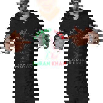 Support I Stand With Imran Khan Pakistani Prime Minister Men V-Neck Tshirt - Thegiftio