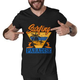 Surfing Paradise Summer Surf Men V-Neck Tshirt - Monsterry DE