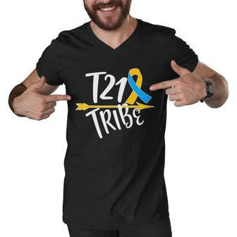 T21 Tribe - Down Syndrome Awareness Men V-Neck Tshirt - Monsterry CA