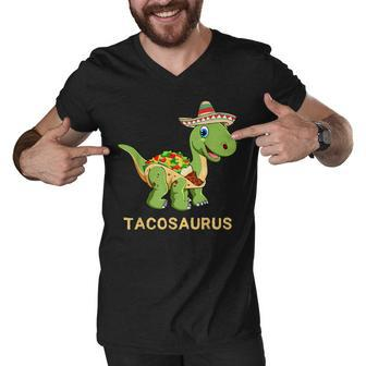 Tacosaurus Cinco De Mayo Funny Taco Dinosaur Gift Men V-Neck Tshirt - Thegiftio UK