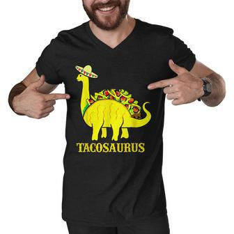 Tacosaurus Cinco De Mayo Funny Taco Dinosaur Gifts Men V-Neck Tshirt - Thegiftio UK