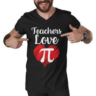 Teachers Love Pi Tshirt Men V-Neck Tshirt - Monsterry DE