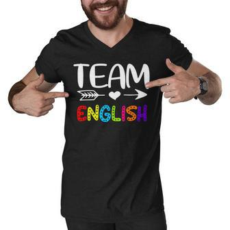 Team English - English Teacher Back To School Men V-Neck Tshirt - Seseable