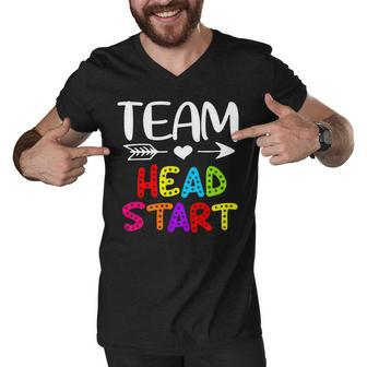 Team Head Start - Head Start Teacher Back To School Men V-Neck Tshirt - Seseable