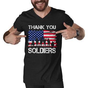 Thank You Soldiers Tshirt Men V-Neck Tshirt - Monsterry CA