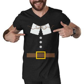 Thanksgiving Pilgrim Costume Tshirt Men V-Neck Tshirt - Monsterry DE