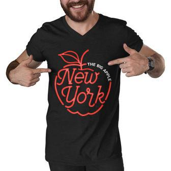 The Big Apple New York Men V-Neck Tshirt - Monsterry AU