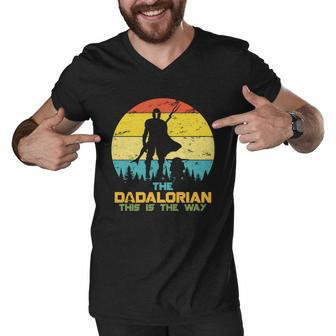 The Dadalorian This Is The Way Funny Dad Movie Spoof Men V-Neck Tshirt - Monsterry