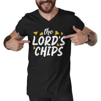 The Lords Chips Snack Food Mexican Nacho Cheese Men V-Neck Tshirt - Seseable