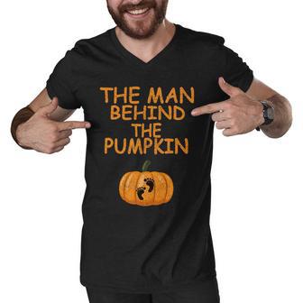 The Man Behind The Pumpkin Men V-Neck Tshirt - Monsterry AU