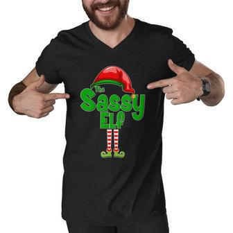 The Sassy Elf Christmas Men V-Neck Tshirt - Monsterry DE