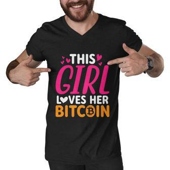This Girl Loves Her Bitcoin S V G T Men V-Neck Tshirt - Monsterry AU