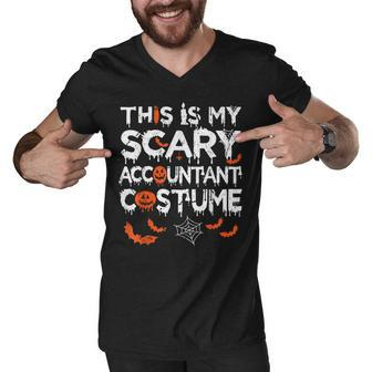 This Is My Scary Accountant Costume Funny Halloween Men V-Neck Tshirt - Thegiftio UK