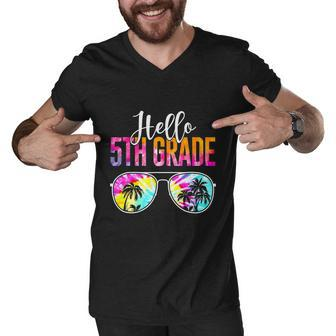 Tie Dye Hello 5Th Grade Teacher First Day Of School Funny Men V-Neck Tshirt - Monsterry DE