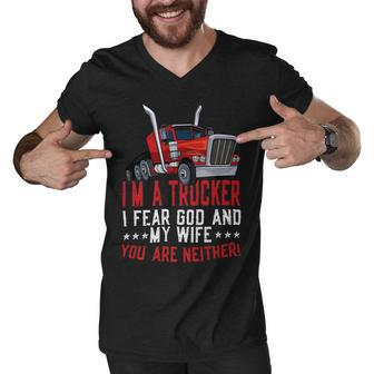 Trucker Trucker Accessories For Truck Driver Diesel Lover Trucker_ V3 Men V-Neck Tshirt - Seseable