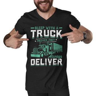 Trucker Trucker Accessories For Truck Driver Motor Lover Trucker_ V12 Men V-Neck Tshirt - Seseable