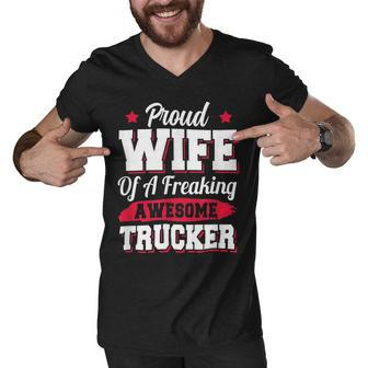 Trucker Trucking Truck Driver Trucker Wife Men V-Neck Tshirt - Seseable