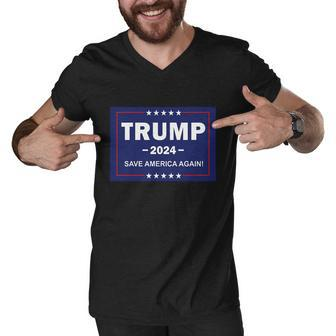 Trump 2024 Save America Again Tshirt Men V-Neck Tshirt - Monsterry DE