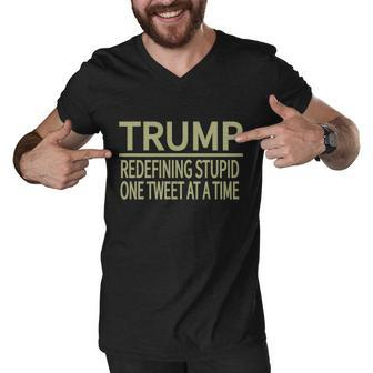 Trump Redefining Stupid Men V-Neck Tshirt - Monsterry