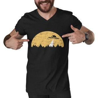 Ufo Moon Wilderness Tshirt Men V-Neck Tshirt - Monsterry CA