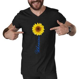 Ukraine Sunflower Peace Stop War Stand With Ukraine Tshirt Men V-Neck Tshirt - Monsterry DE